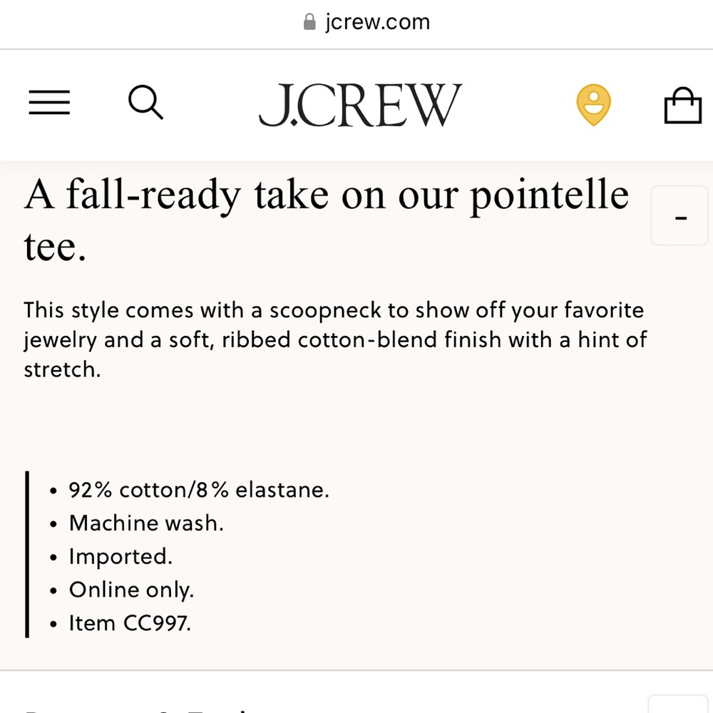 J Crew Pointelle Stripe Tee - Picture 5 of 5